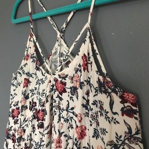 American Eagle Floral Strappy Top